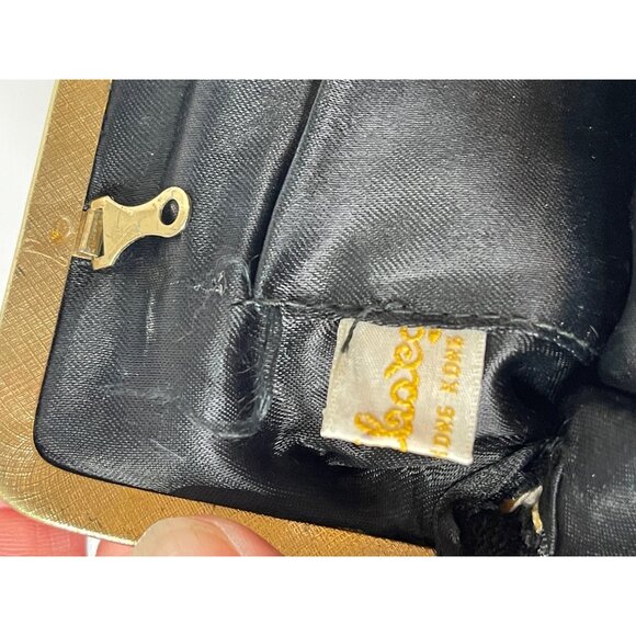 Vintage 40s 50s Tapestry Clutch Bag Petite Needlework Purse Hong Kong - Picture 7 of 9